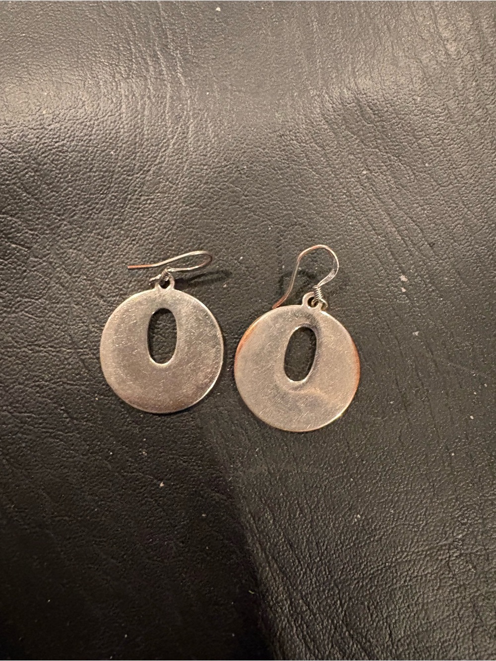 Silver Oval-Cut Round Dangle Earrings - Women Jewelry